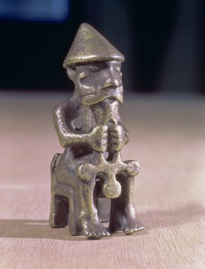 Thor with a hammer, statuette found in Iceland by Unbekannt Unbekannt